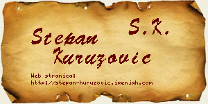 Stepan Kuruzović vizit kartica